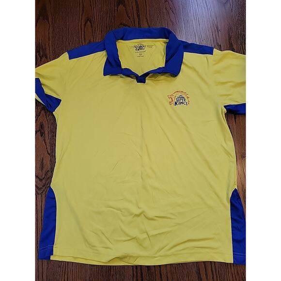Chennai Super Kings Jersey Polo Shirt Cricket Mens Size XXL Top - Picture 1 of 6
